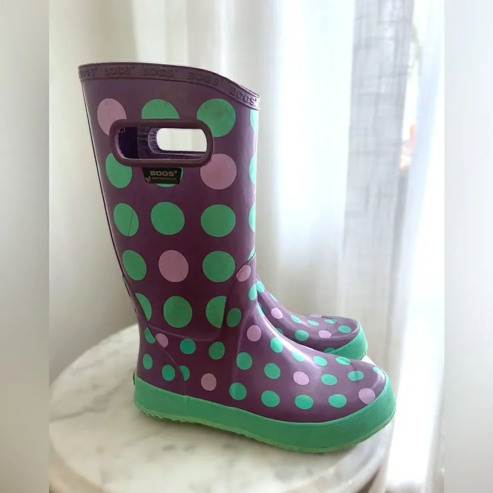 Bogs Kids rain boot Dots  size 3
